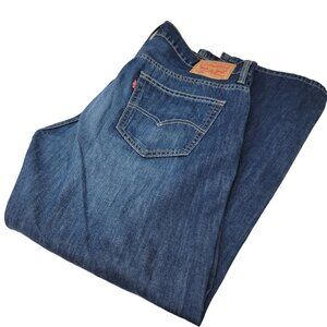 Levis 569 Wide Straight‎ Leg Jeans Size 36X30 Men's Blue Denim